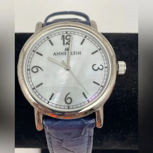 Anne Klein Silver Tone MOP Dial Watch blue needs new battery’s